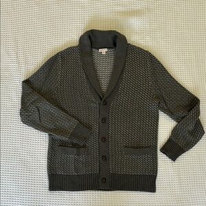 Merona Gray Cardigan Sweater with V-Neck and Ribbed Cuffs